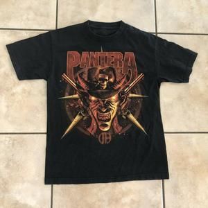 Vtg Pantera Cowboys From Hell Band Metal Death Skull Flame Fire Shirt Tee